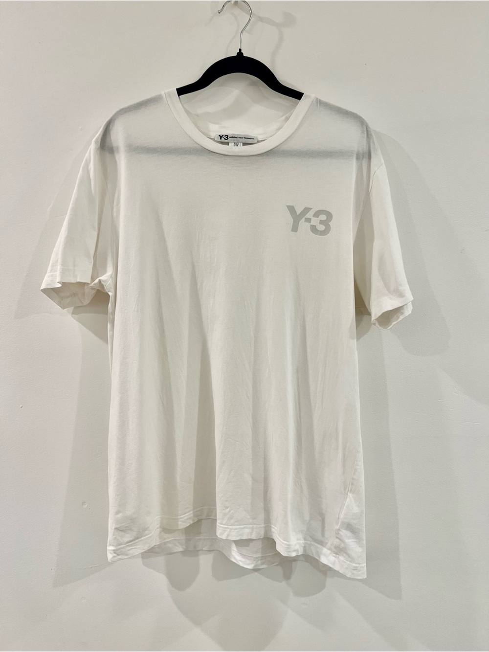 Y-3 Adidas Yohji Yamamoto White Tonal Logo Tee T-Shirt Size 2XL